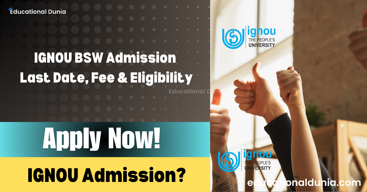 IGNOU BSW Admission