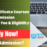 IGNOU Certificate Courses Admission