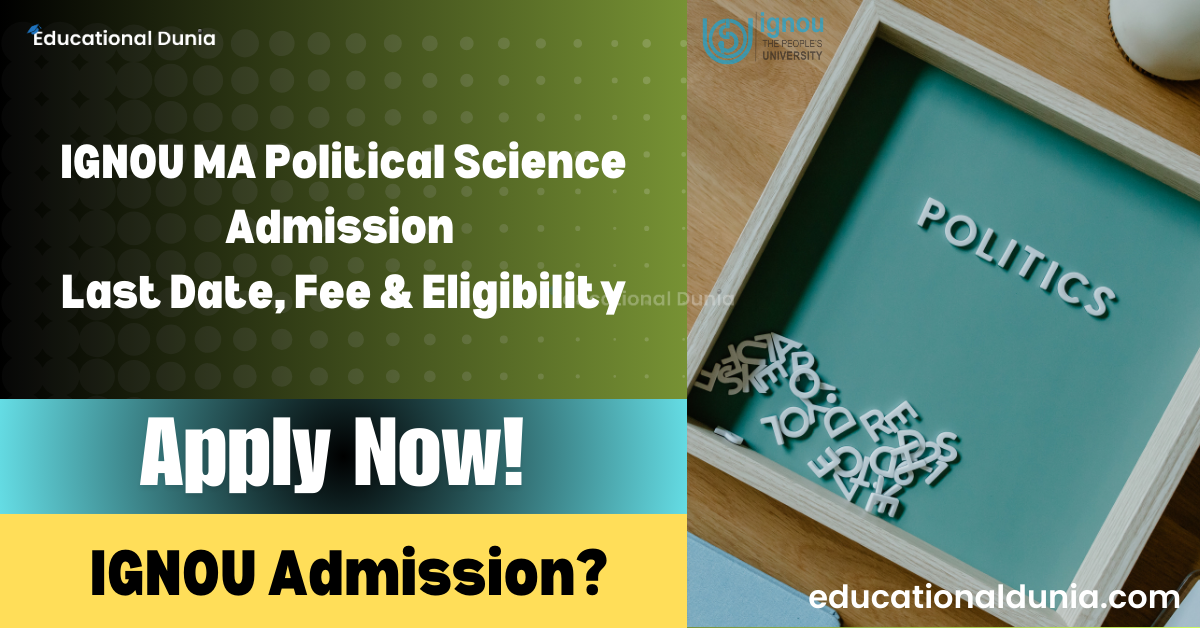 IGNOU MA Political Science Admission