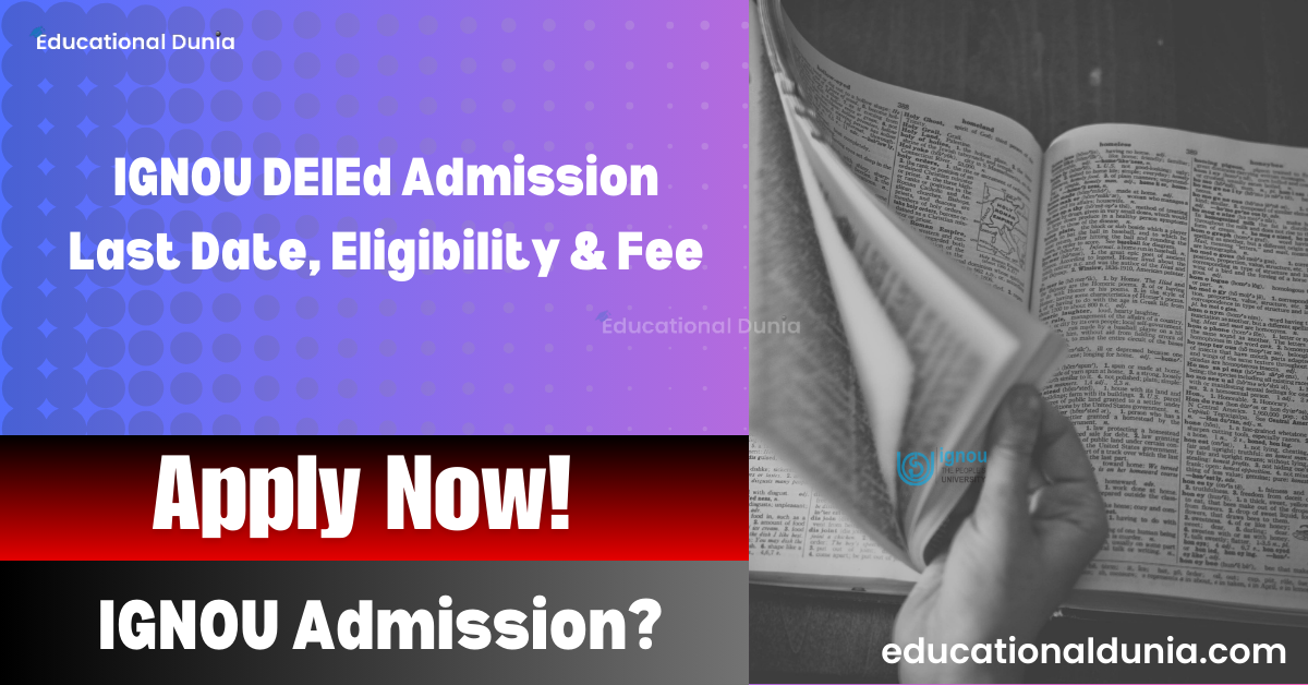 IGNOU DElEd Admission