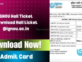 IGNOU Hall Ticket