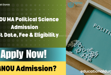 IGNOU MA Political Science Admission
